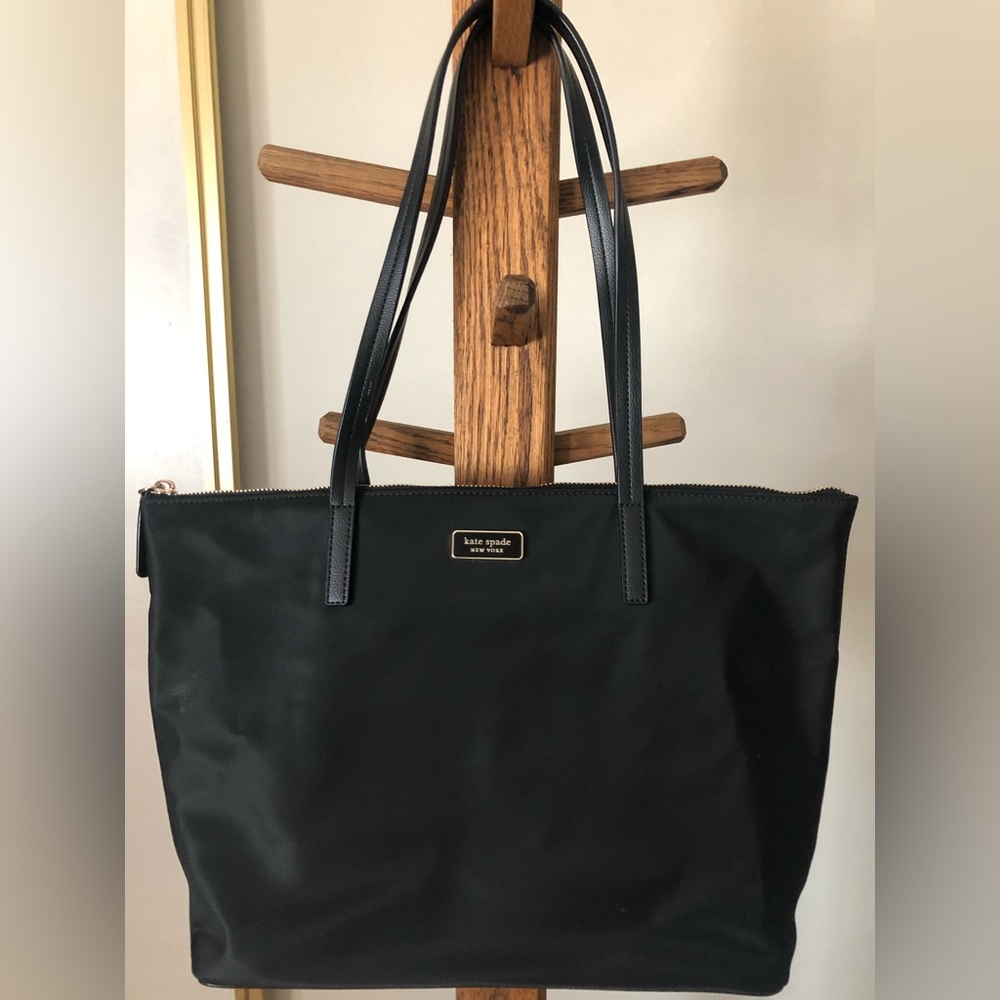 Kate spade black nylon tote